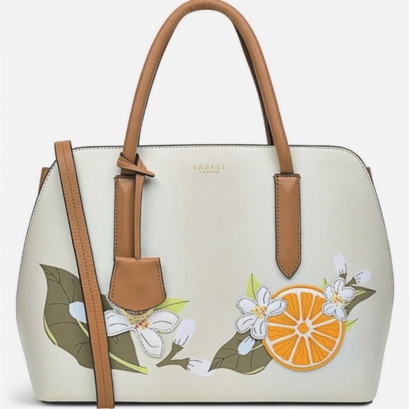 RADLEY LONDON Handbags - Radley London Liverpool Street 2.0 Orange Blossom Leather Multiway Ivory Handbag